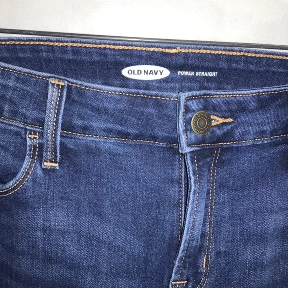 Old Navy Power Straight jeans Sz 10 Distressed - Picture 3 of 5